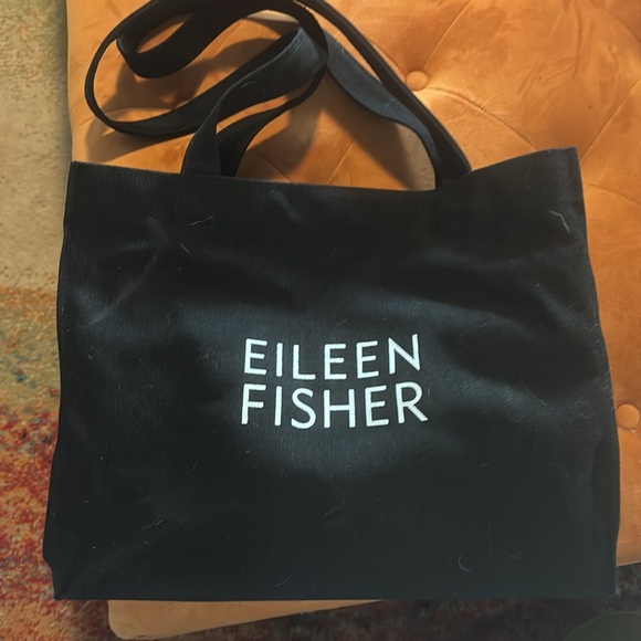 NWOT Eileen Fisher, dark brown silk Georgette short poncho/Palazzo pants - Picture 11 of 11